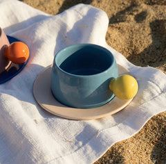 BUBBLE (YELLOW, Mug & Plate Set)